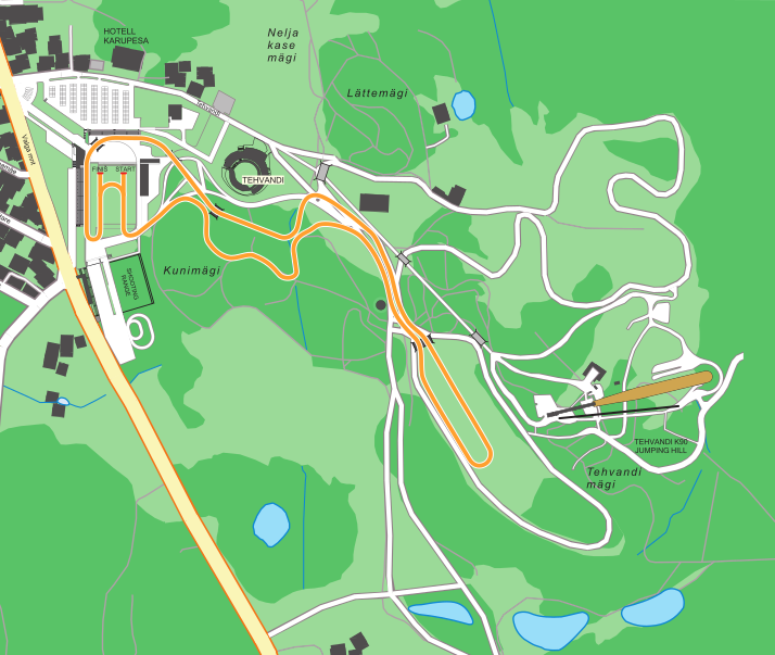 2.5 km A course